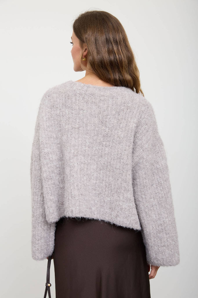 Cozy Girl Fuzzy Cardigan - Light Taupe
