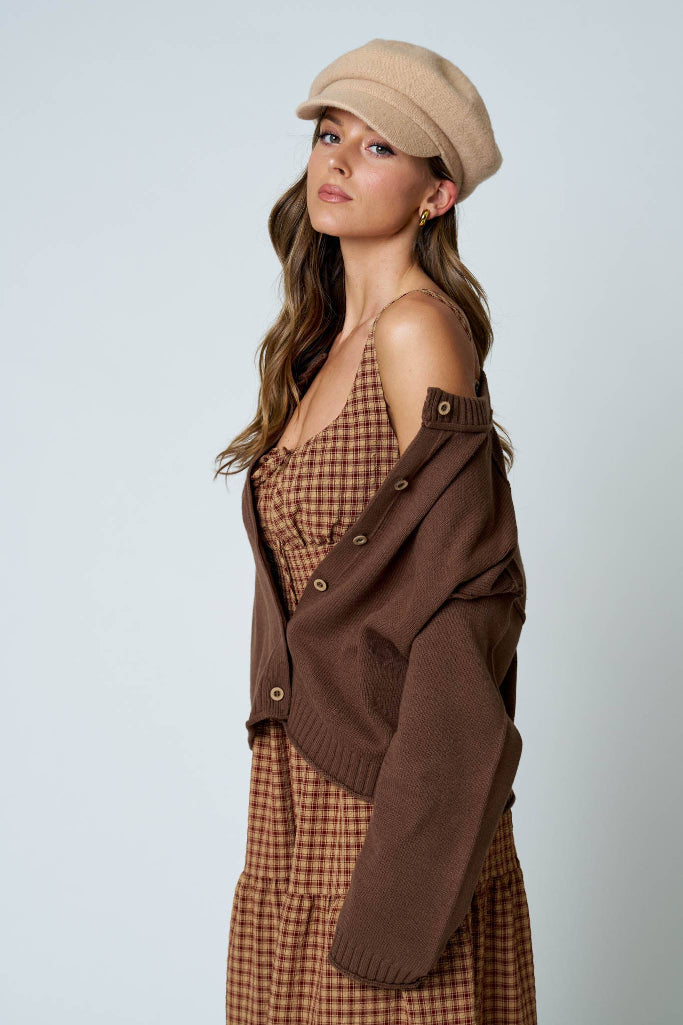 Bare Muse Button Cardigan - Brown