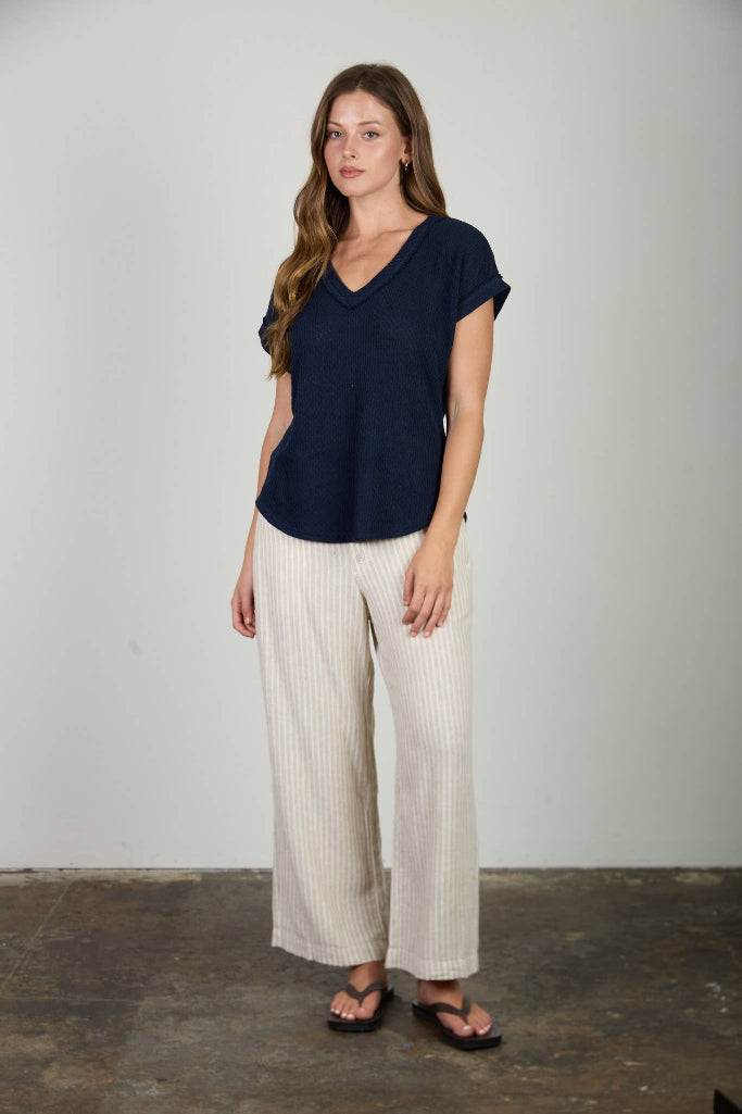 Right Idea V-Neck Top - Navy