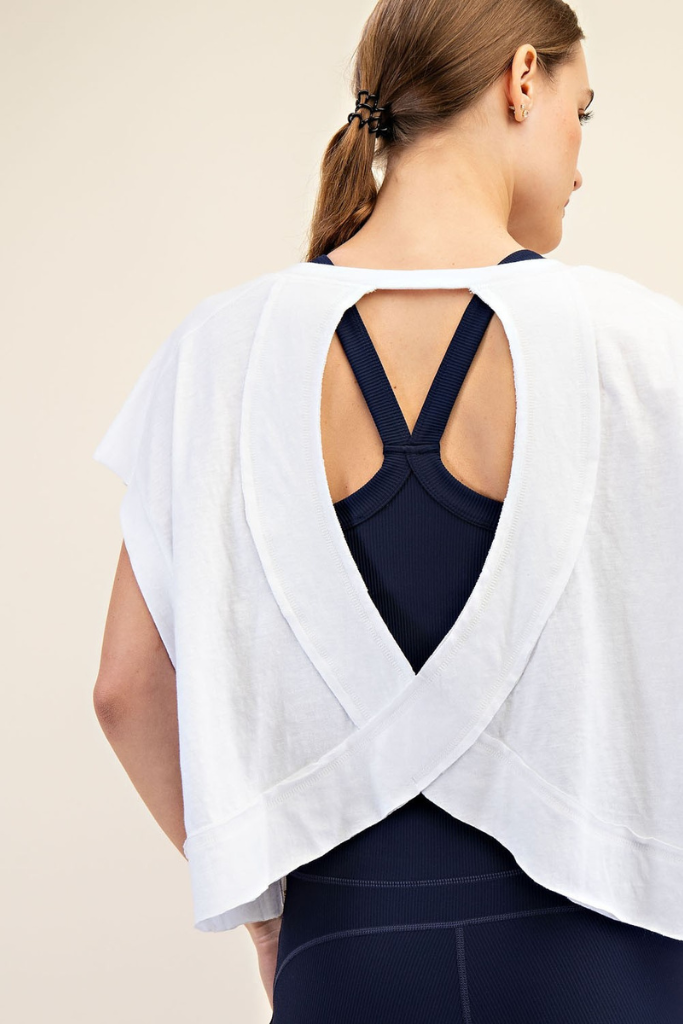 Risk Taker Crop Top - White
