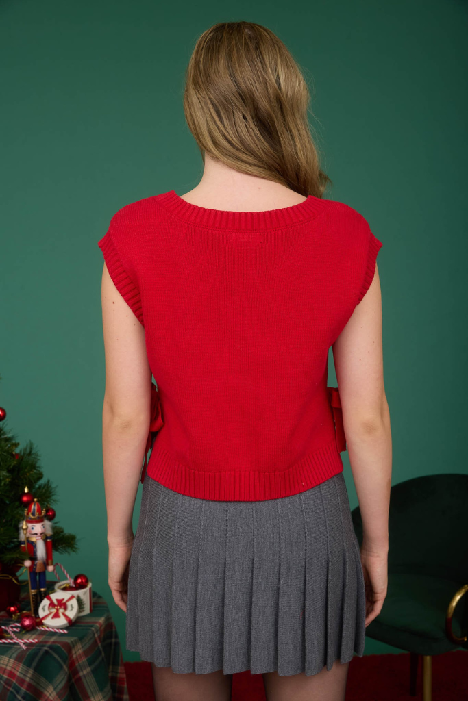 Move Forward Sweater Vest - Red
