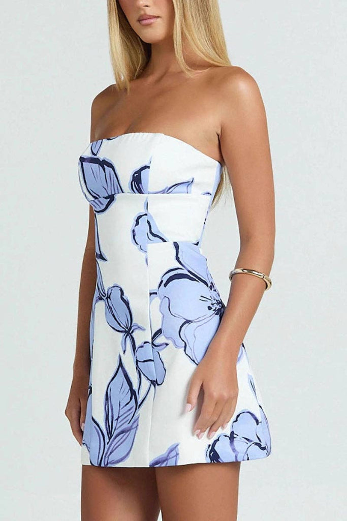 Mady Floral Dress- Blue