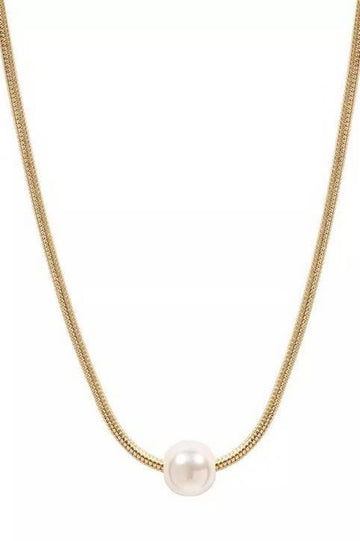 JOSSLYN by wall to wall - 18K STAINLESS STEEL TARNISH FREE PEARL NECKLACE | 40NK9649