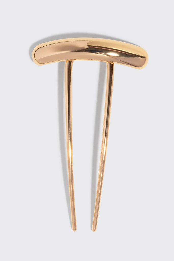 KITSCH - Mini Metal Barrette French Hair Pin - Gold