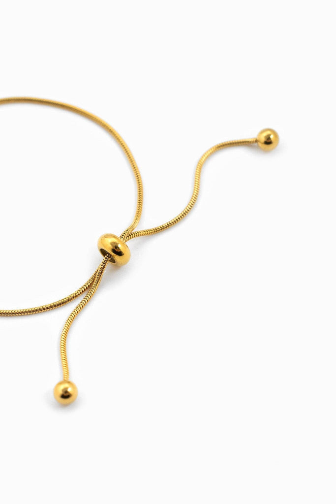 Sessori - Stainless Snake Chain Pull Tie Bracelet