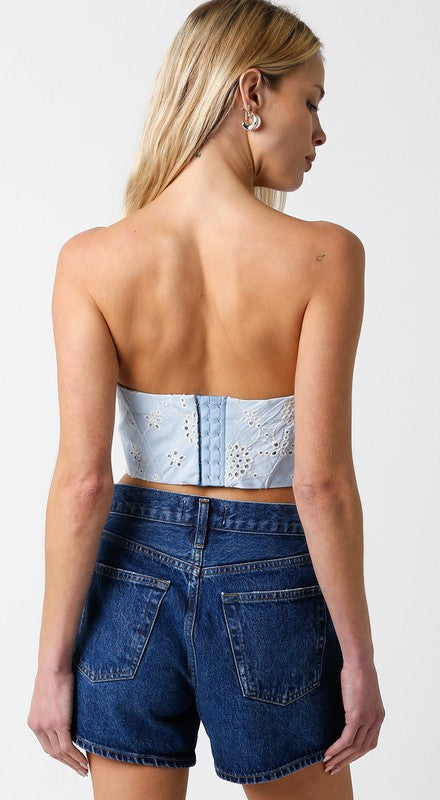 Something Like That Corset Top - Blue