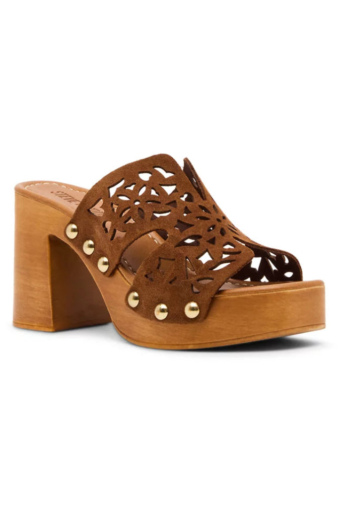 Steve Madden Sunkissed Platform Sandal - Chestnut Suede
