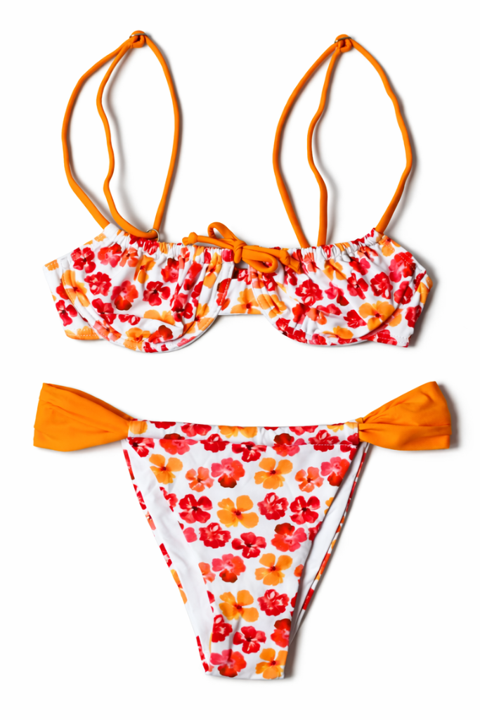 Bright Side Bikini - Red/Orange