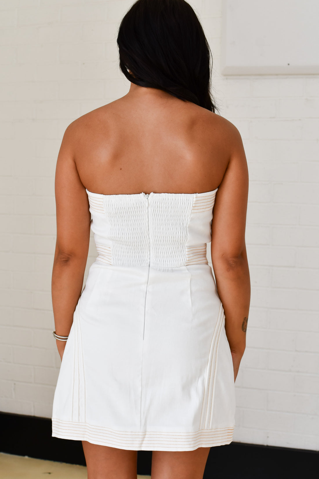 Dreamy Date Corded Mini Dress - Ivory