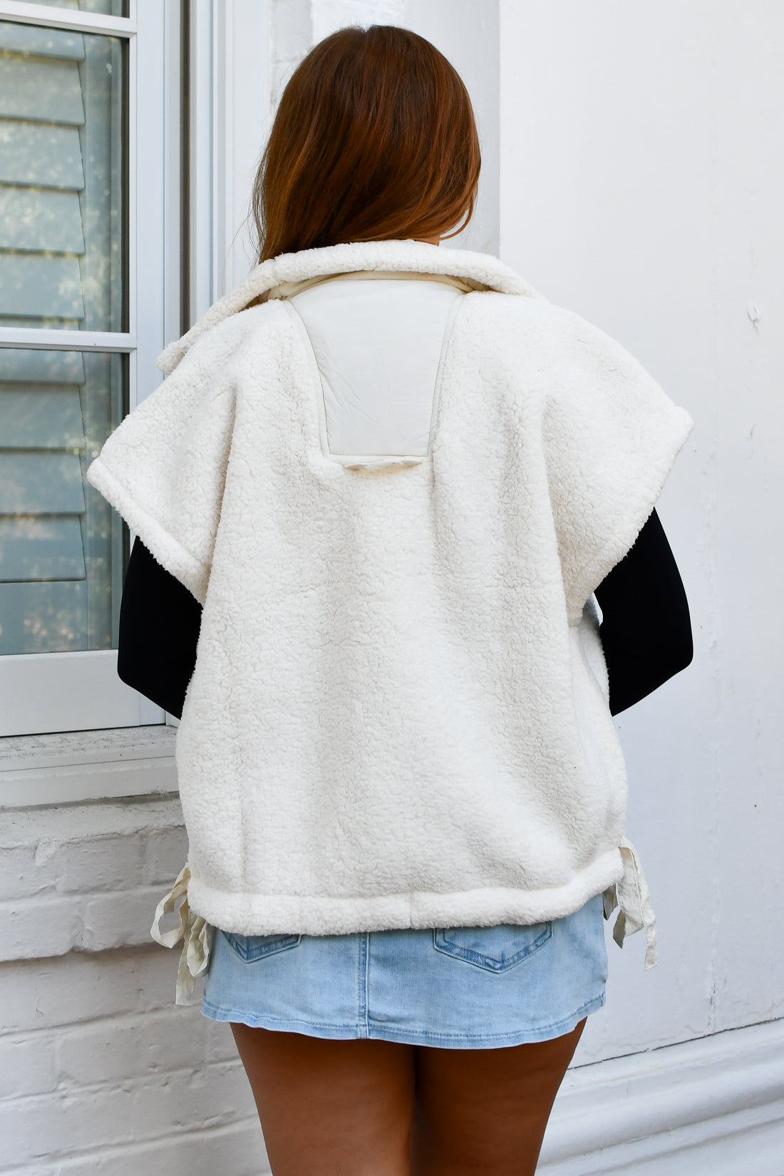 Free Range Teddy Vest - Ivory