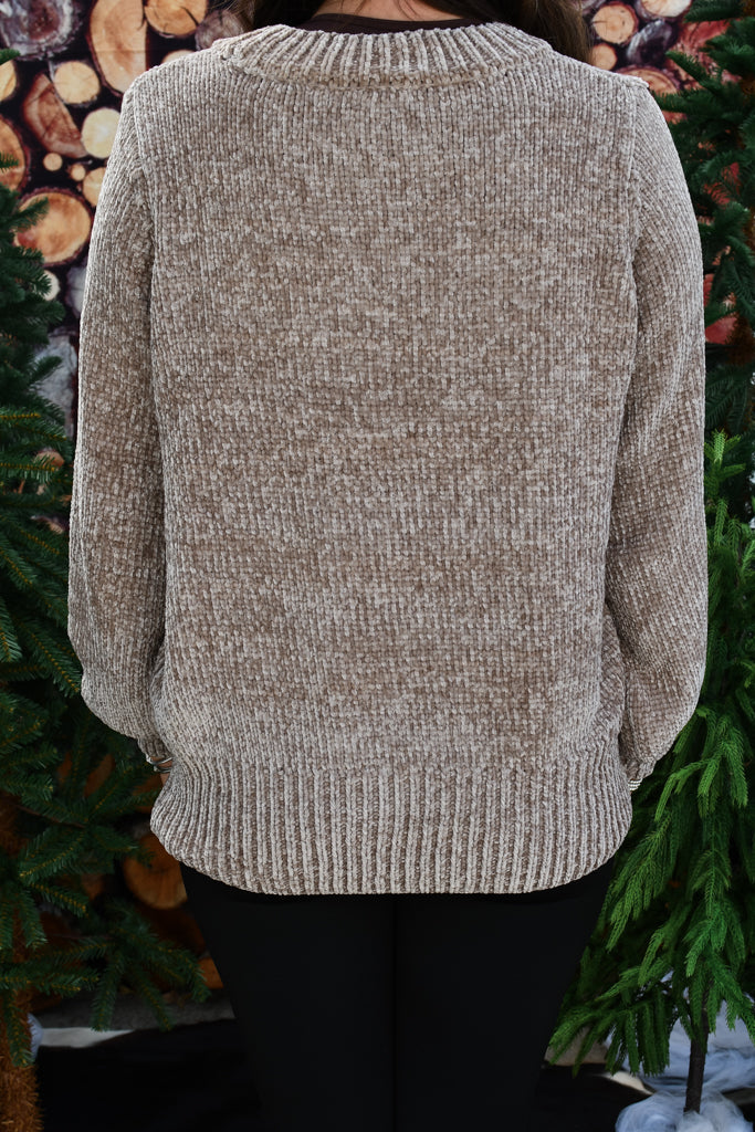 Talya Chenille Sweater - Mocha