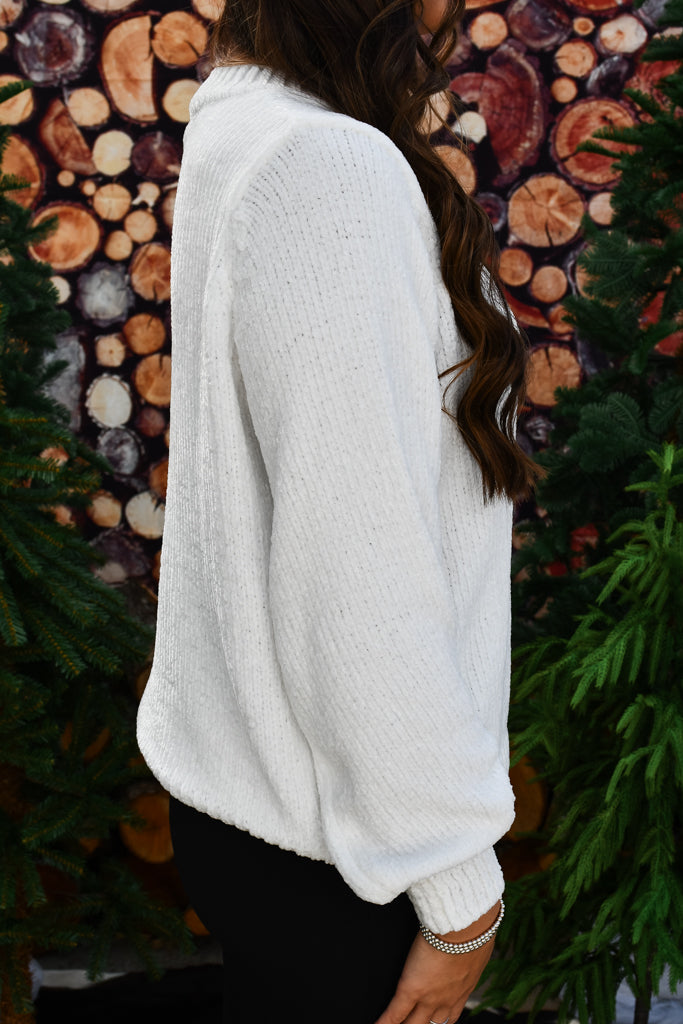 Talya Chenille Sweater - Ivory