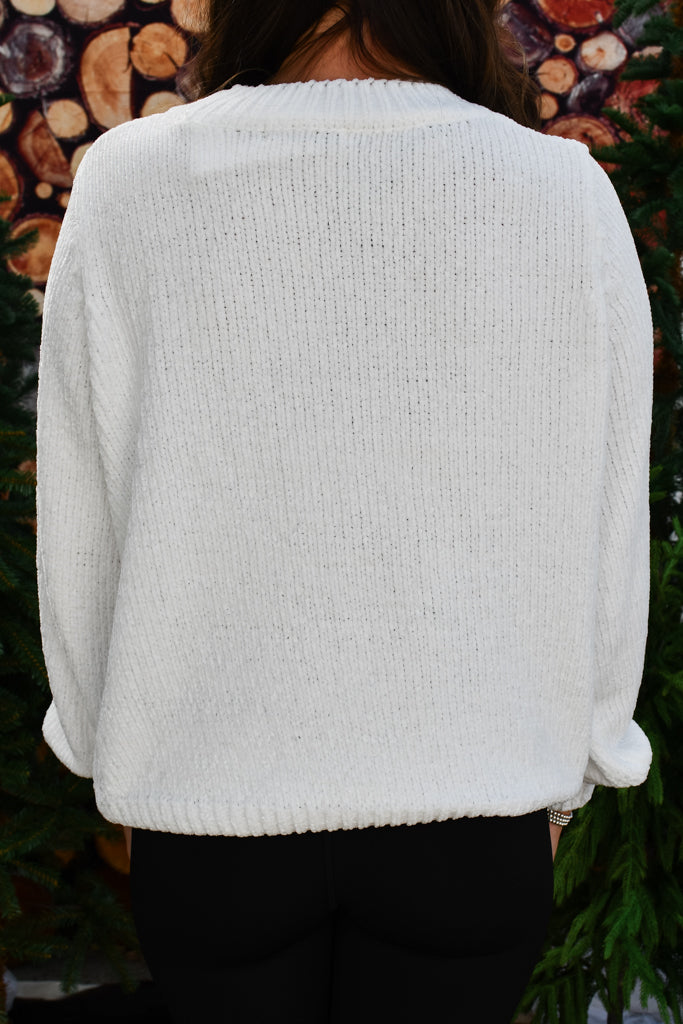Talya Chenille Sweater - Ivory