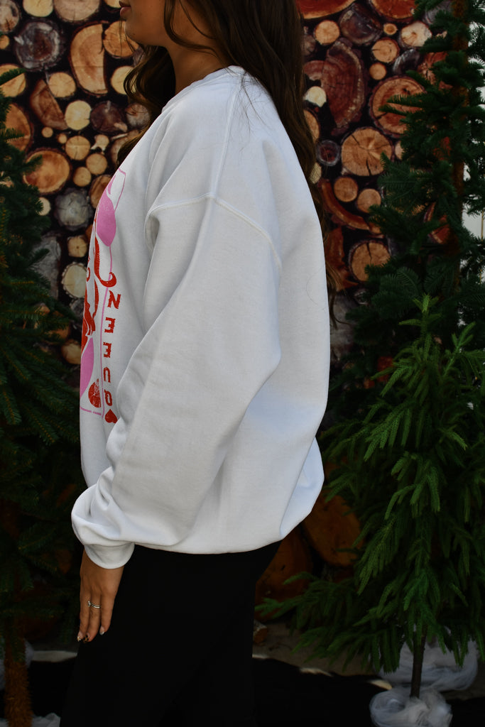 Western Queen Sweatshirt - White