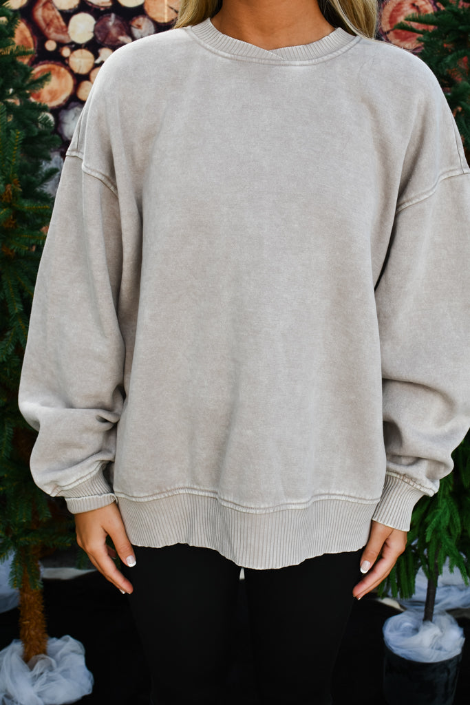 Usually You Pullover - Ash Mocha