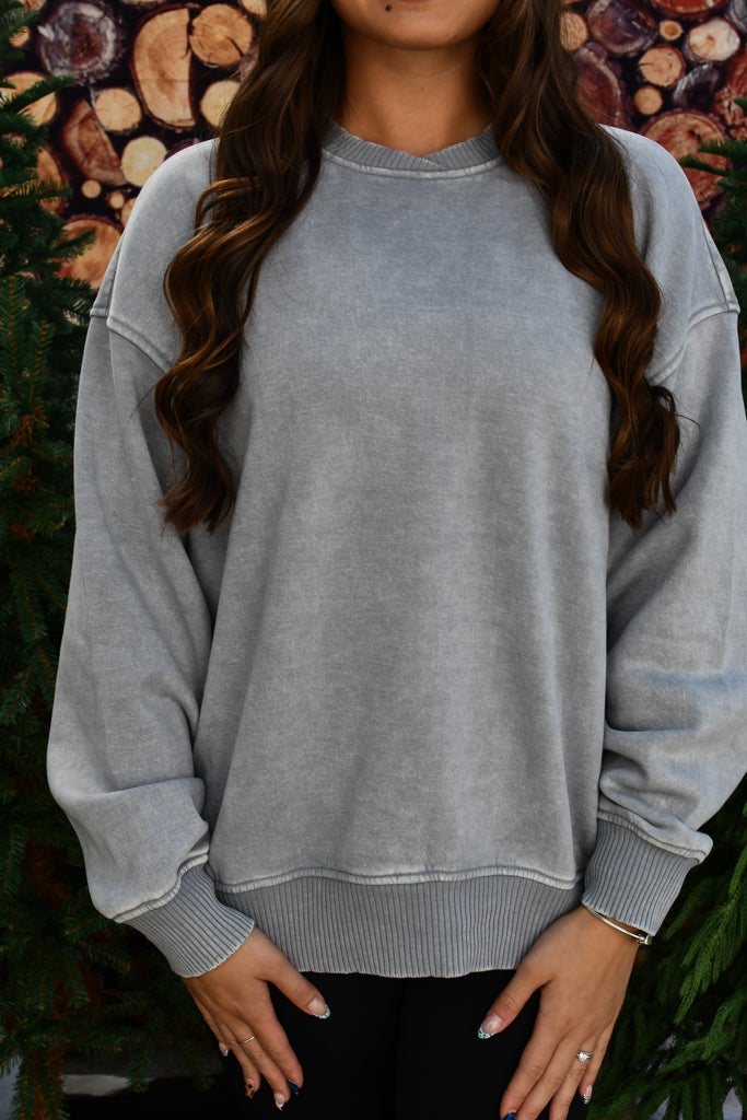 Usually You Pullover - Grey