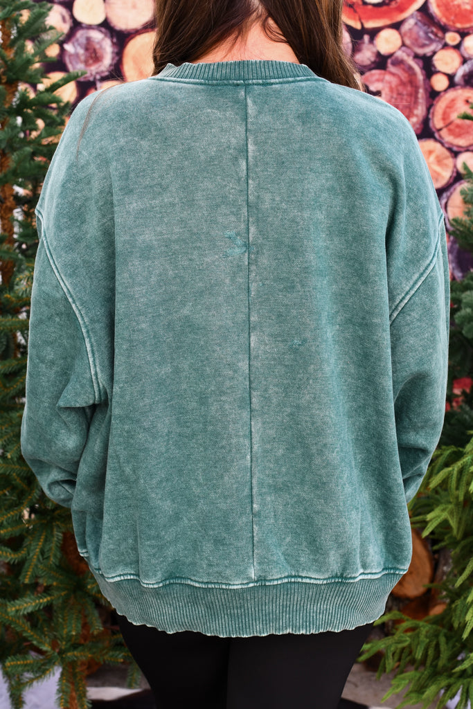 Usually You Pullover - Dark Green