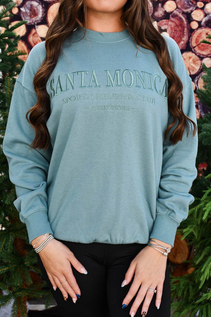 Santa Monica Fleece Sweatshirt - Arctic Blue