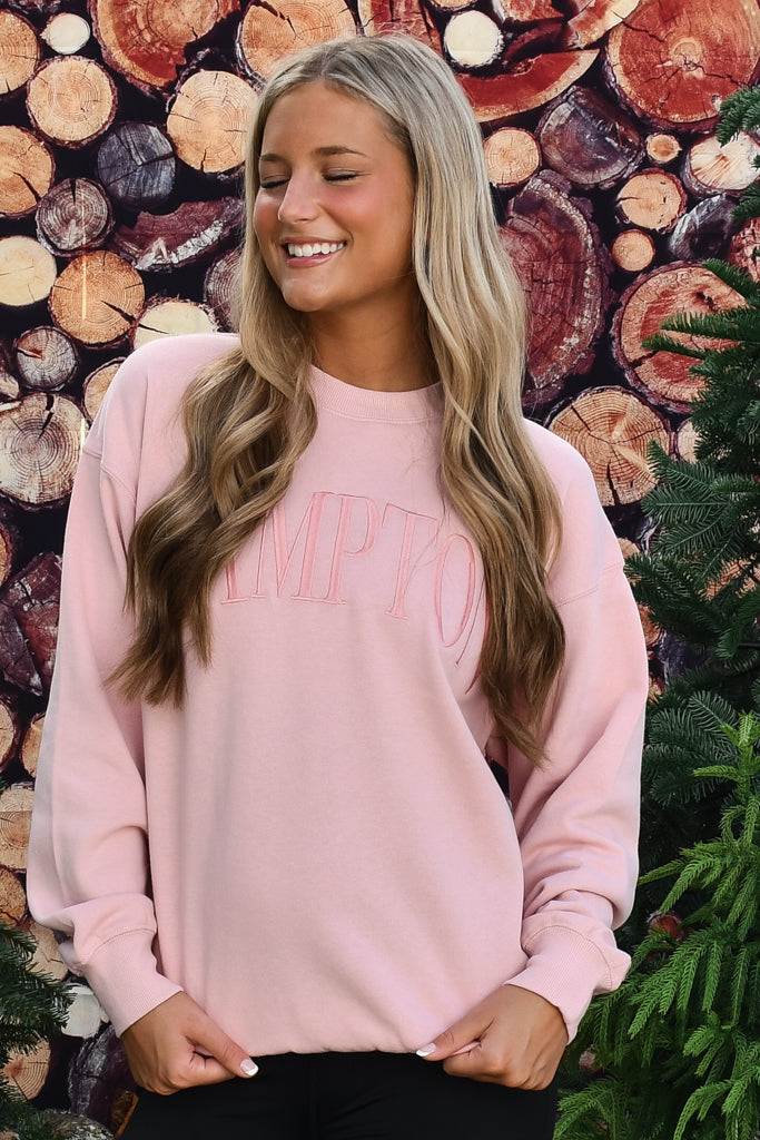 Hampton Embroidered Sweatshirt - Pink