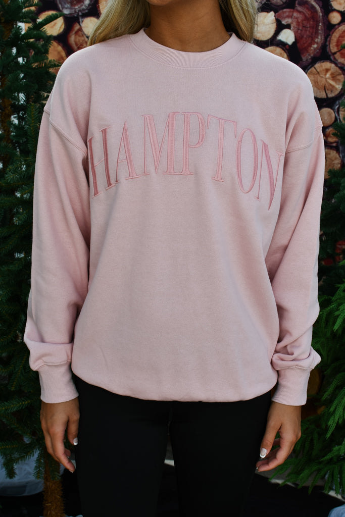 Hampton Embroidered Sweatshirt - Pink