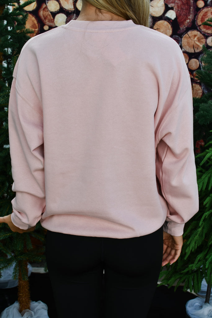Hampton Embroidered Sweatshirt - Pink