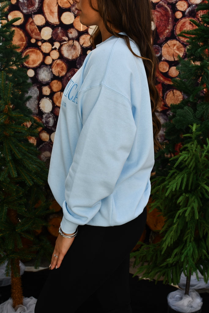 Santa Monica Fleece Sweatshirt - Bright Blue