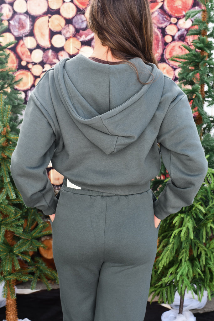 Everyday Zip Hoodie - Dark Green