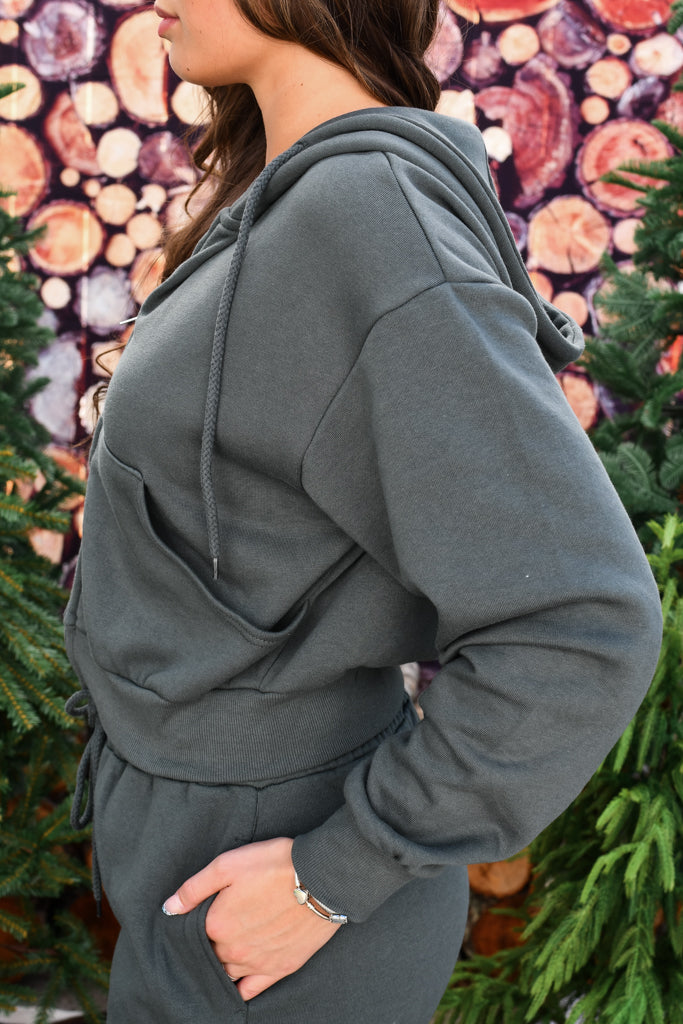 Everyday Zip Hoodie - Dark Green