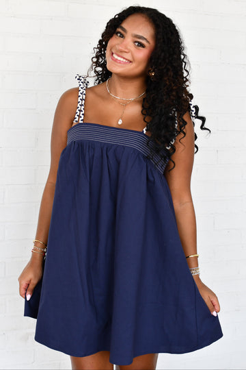 Best Dressed Tube Mini Dress - Navy