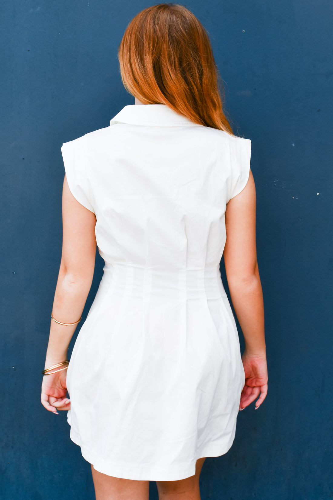 New Here Pleated Dress - White