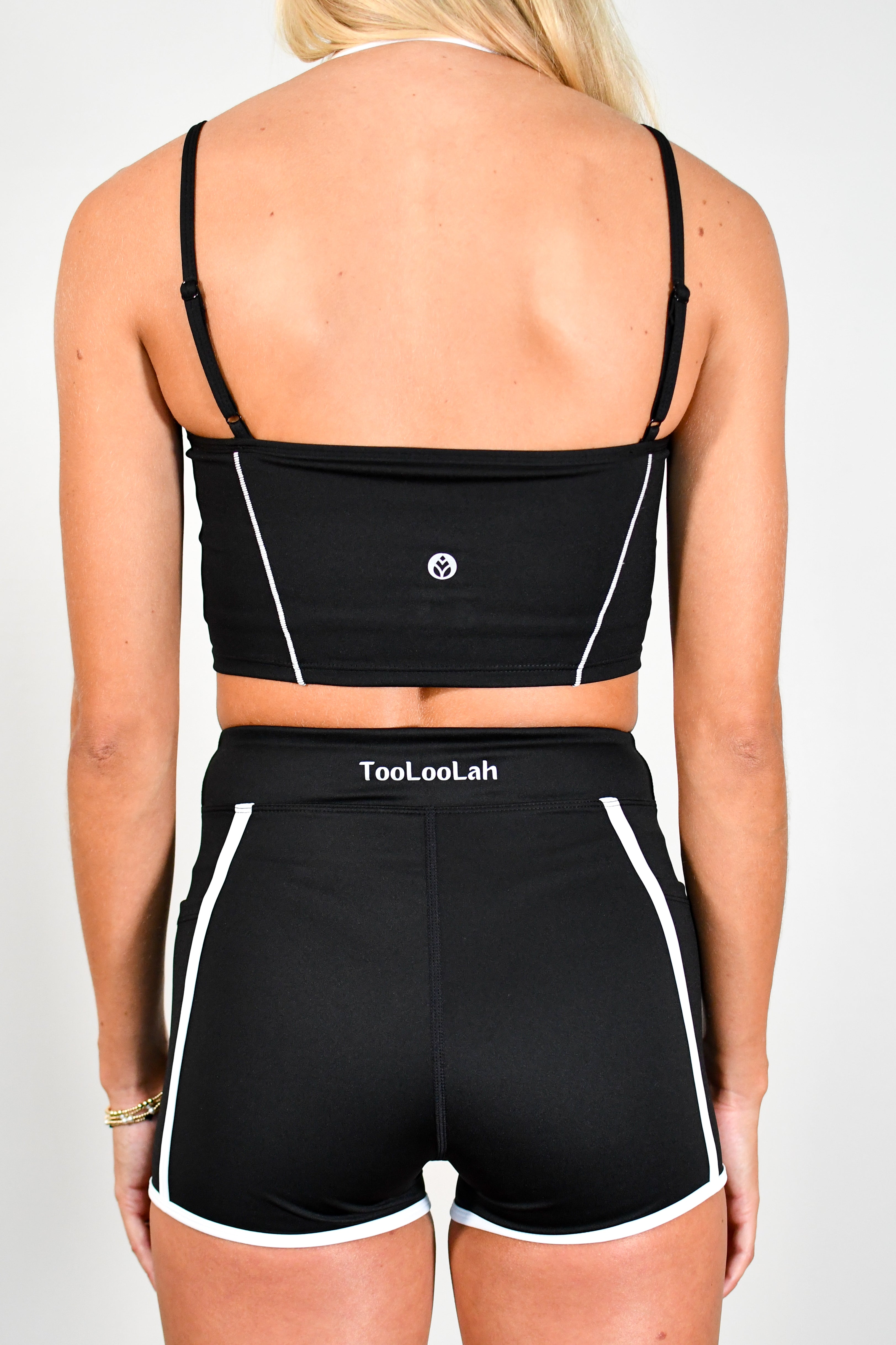 Tooloolah Outline Shorty Shorts - Black/White