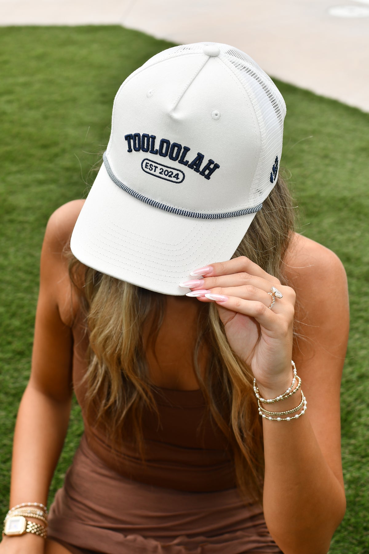 Tooloolah Braided Mesh Trucker Hat - Navy
