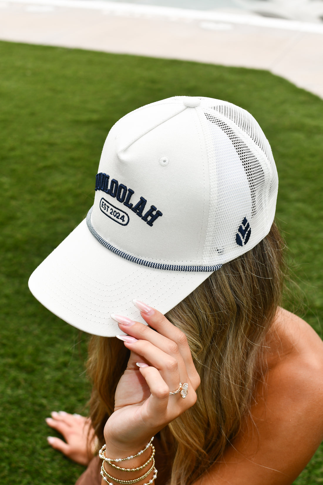 Tooloolah Braided Mesh Trucker Hat - Navy