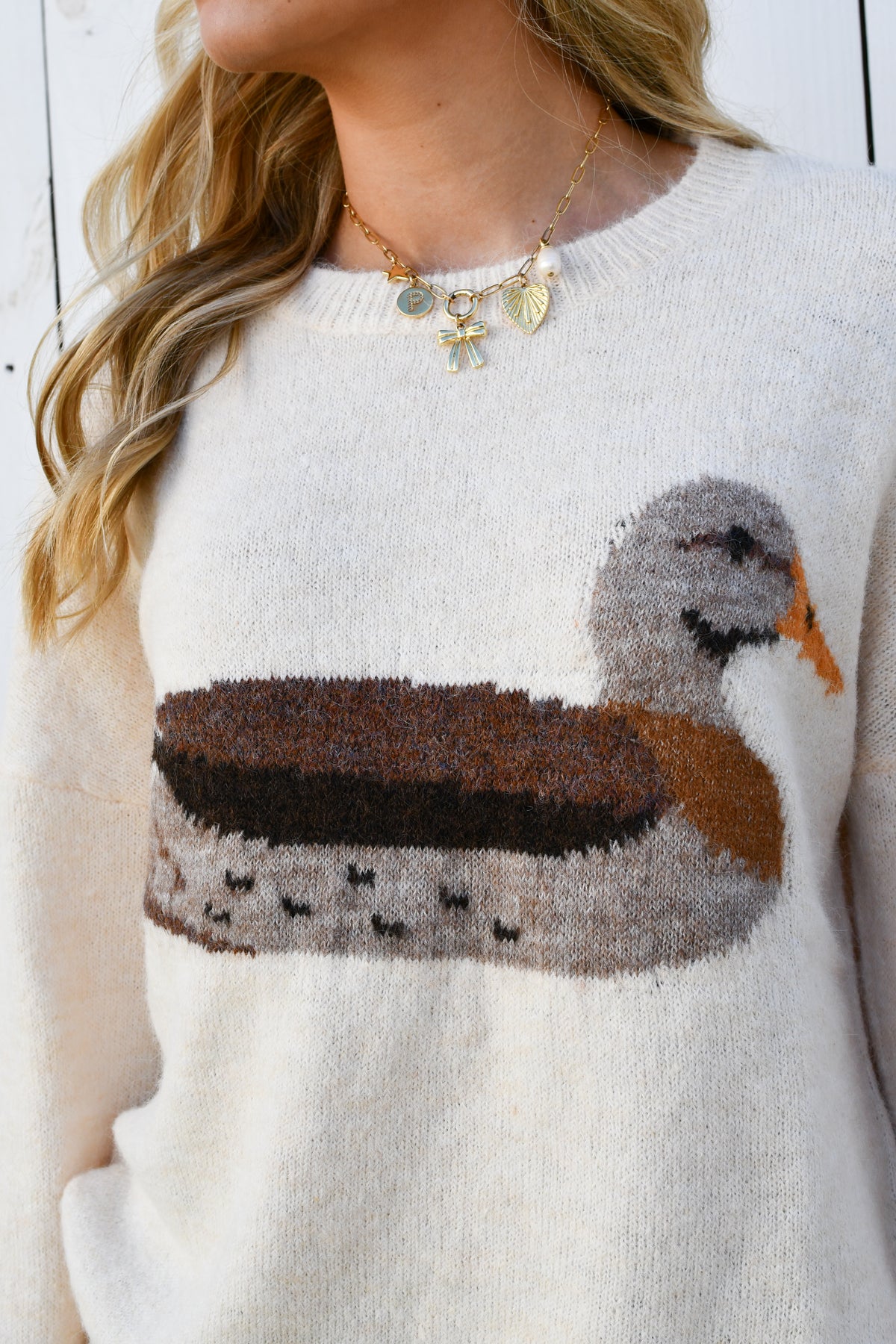 Mallard Manor Crewneck Sweater - Cream