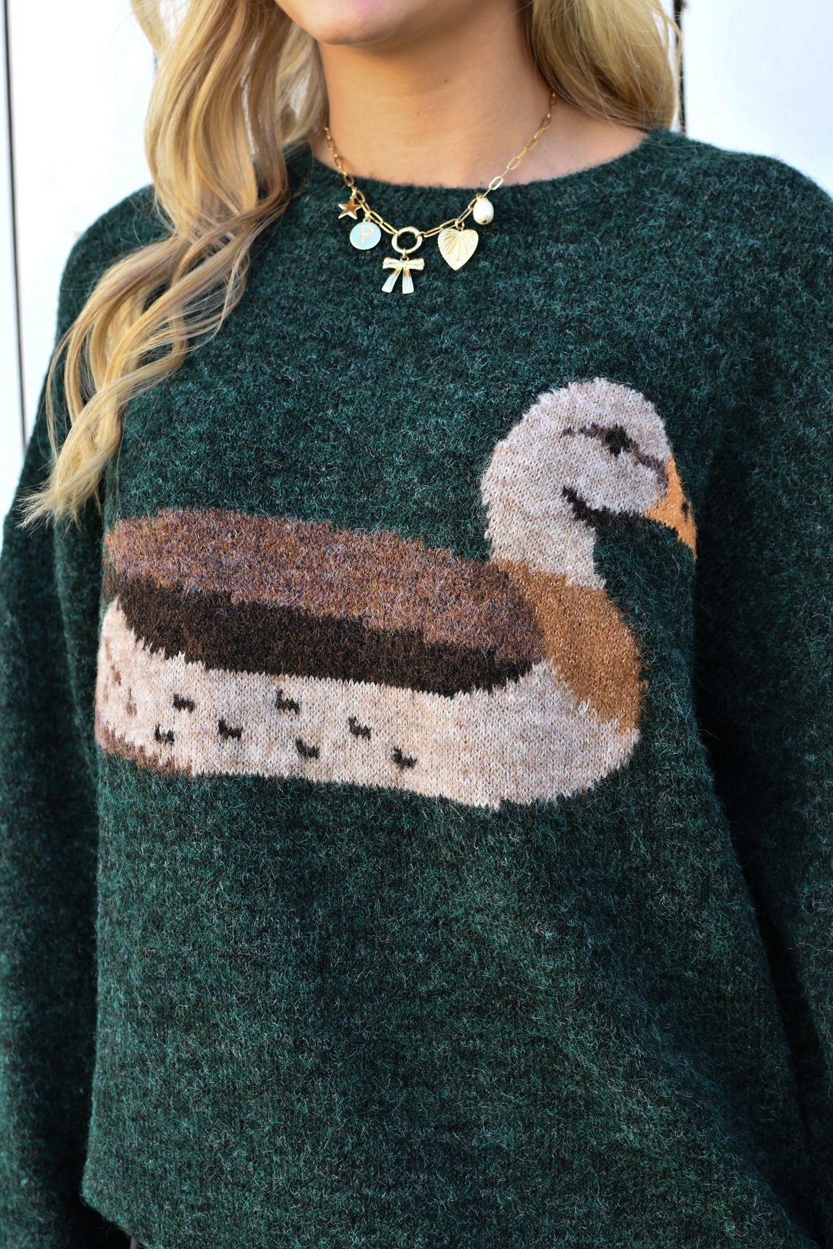 Mallard Manor Crewneck Sweater - Forest Green