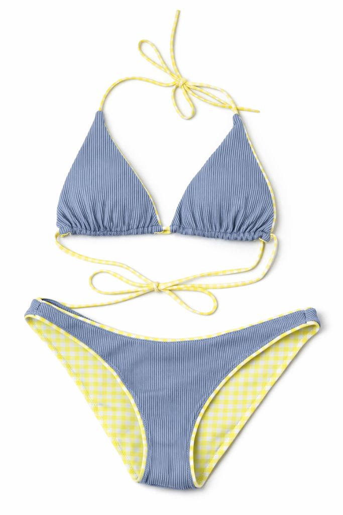 Fay Reversible Bikini - Blue/Yellow