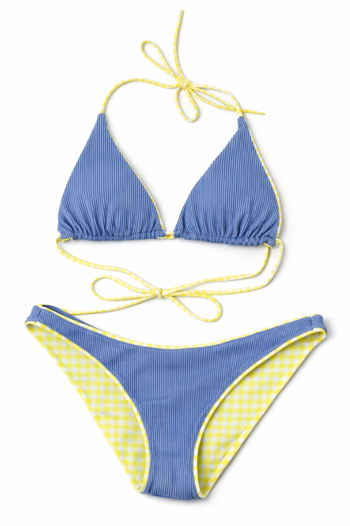 Faye Reversible Bikini - Blue/Yellow