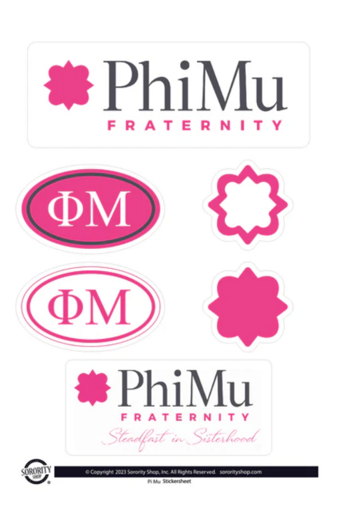Brand Focus Sticker Sheet - Phi Mu