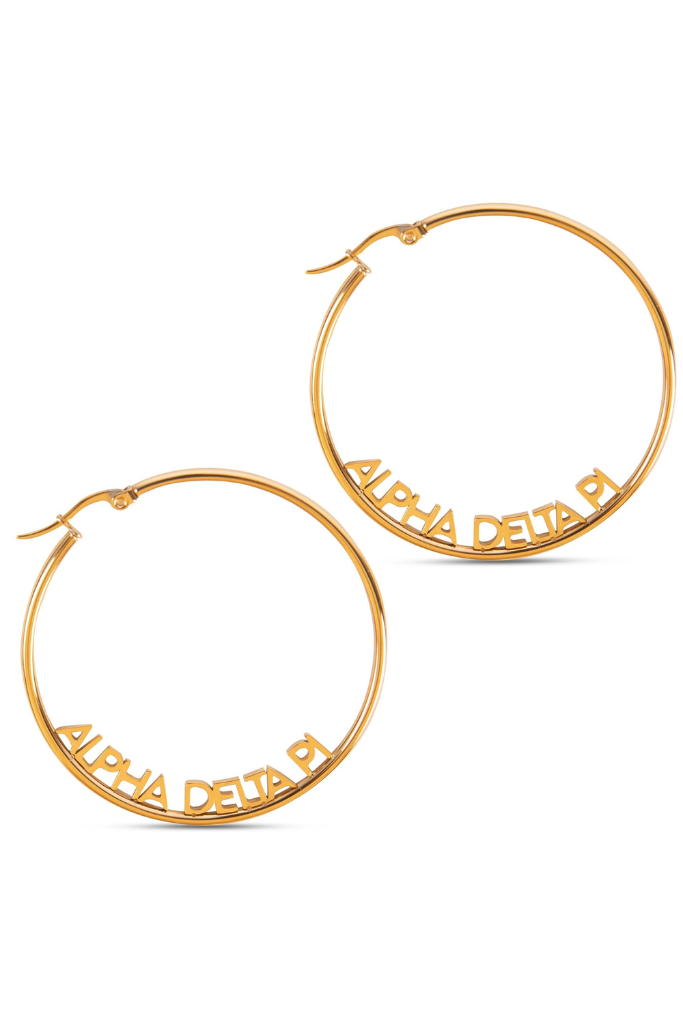 Sorority Hoop Earrings- ADPI