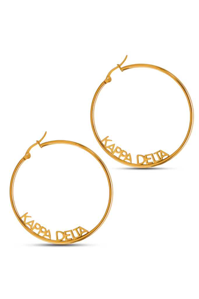 Sorority Hoop Earrings- Kappa Delta