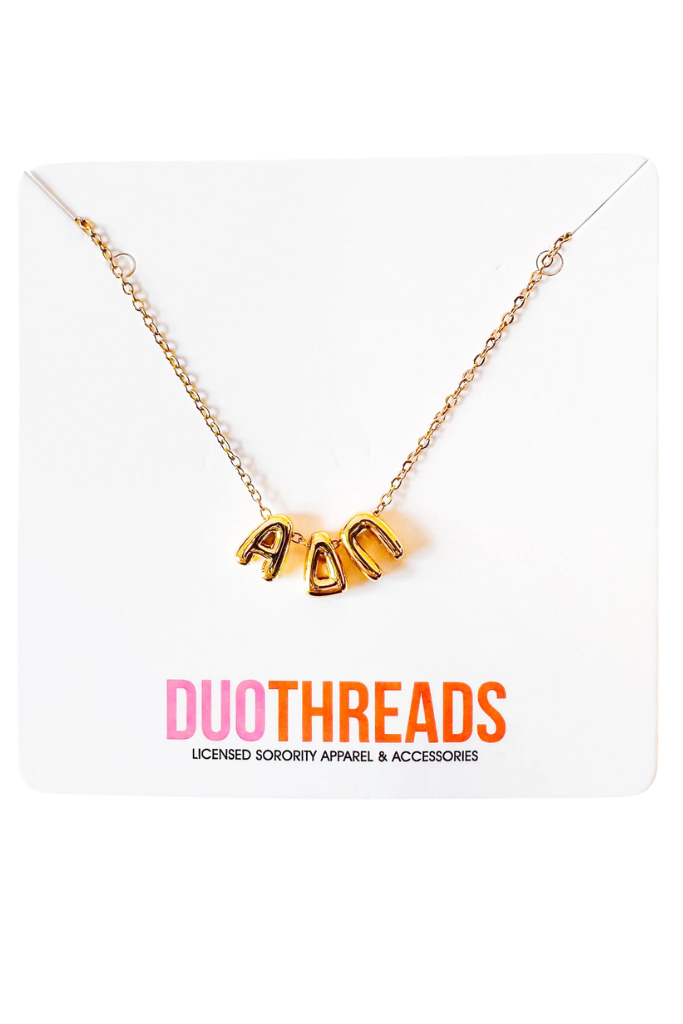 Sorority Bubble Letter Necklace - ADPI