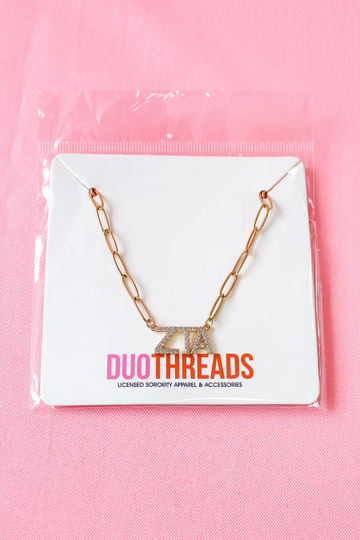 Rhinestone Sorority Necklace - ZETA
