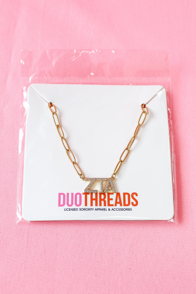 Rhinestone Sorority Necklace - ZETA