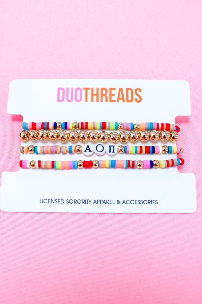 Sorority Miley Bracelet Stack - AOII