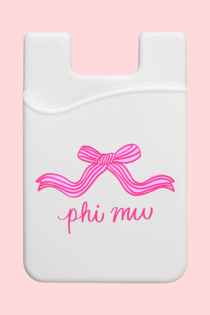 Sorority Bow Phone Wallet - Phi Mu
