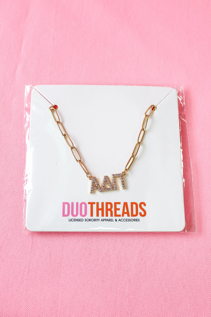 Rhinestone Sorority Necklace - ADPI