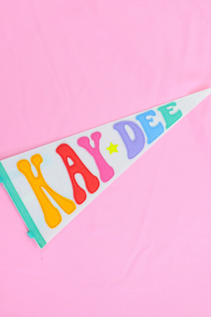 Rainbow Pennant Flag - Kappa Delta
