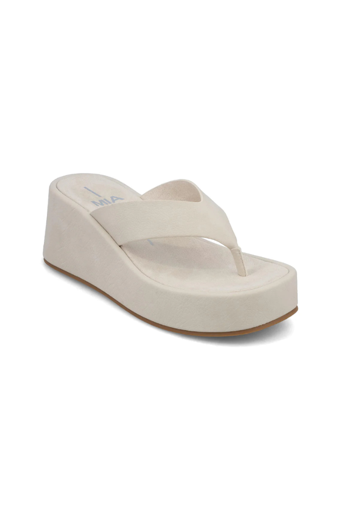 Niccola  Platform Sandal - Ecru