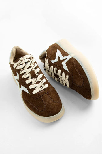 Peaches Sneaker - Brown Suede