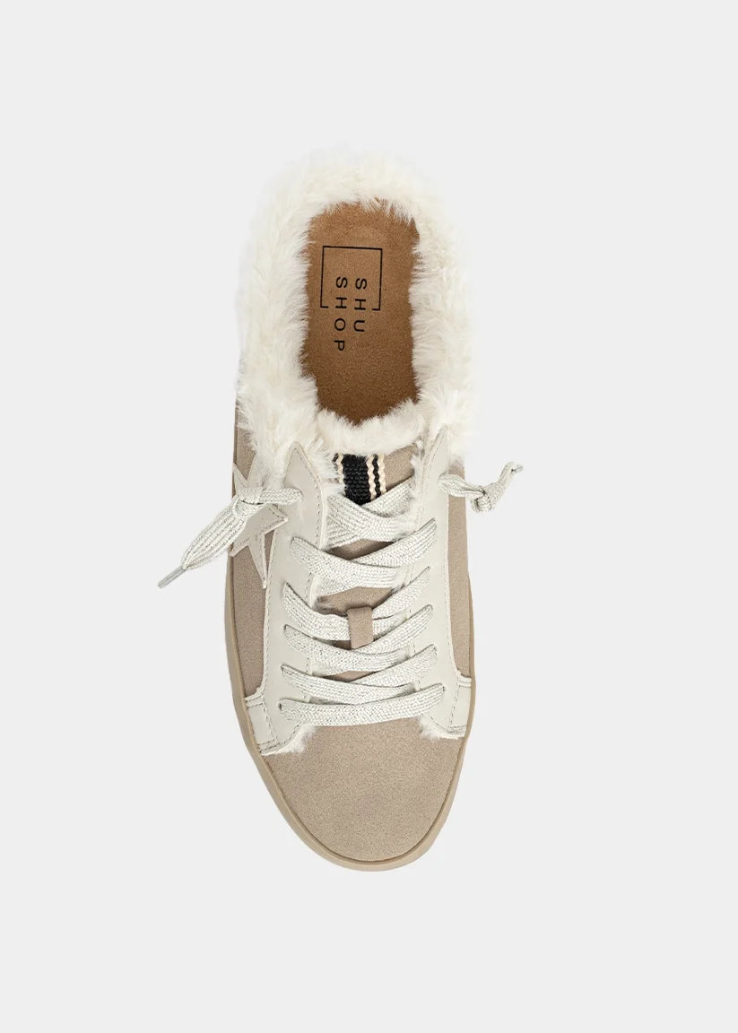Pinah Sneaker Mule - Taupe Suede
